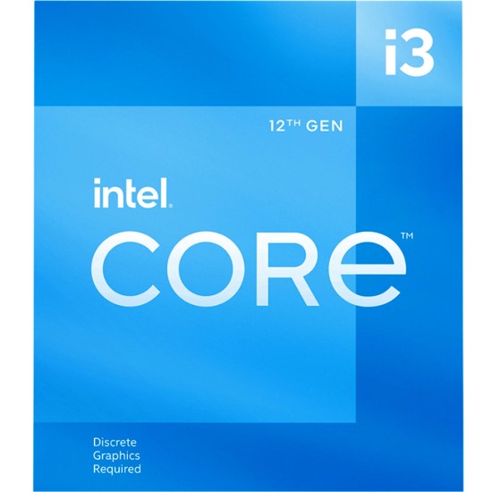 INTEL CORE I3 12100F 12TH GENERATION PROCESSOR LGA1700 4 CORES 8 THREADS MAX TURBO FREQUENCY 4.3GHZ (TRAY)