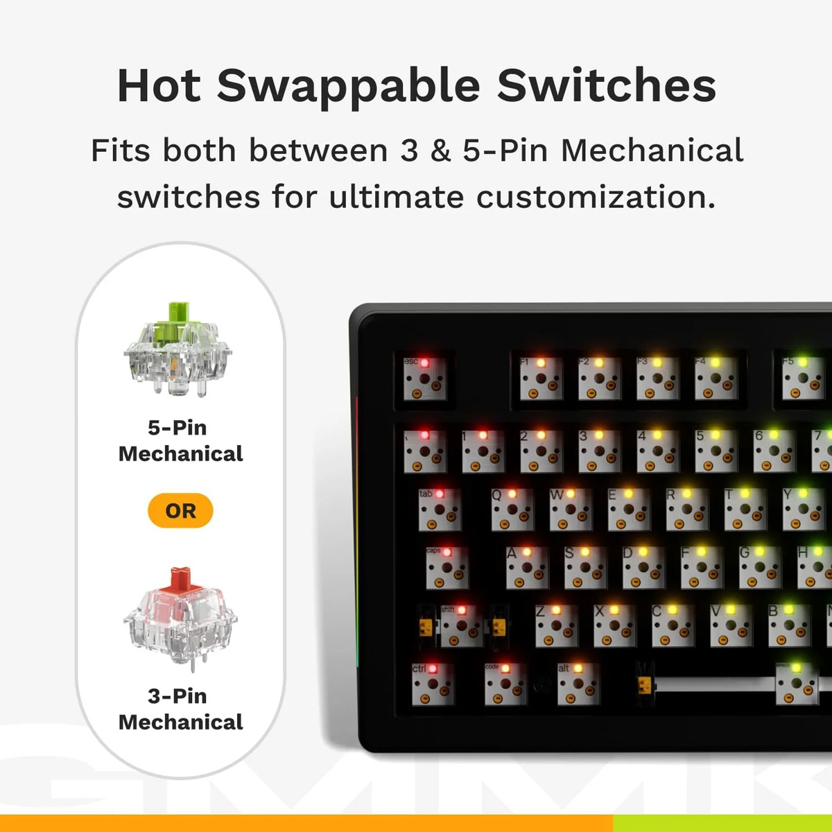GLORIOUS GMMK 3 PREBUILT SIZE 100% HOT SWAPPABLE SWITCHES RGB ...