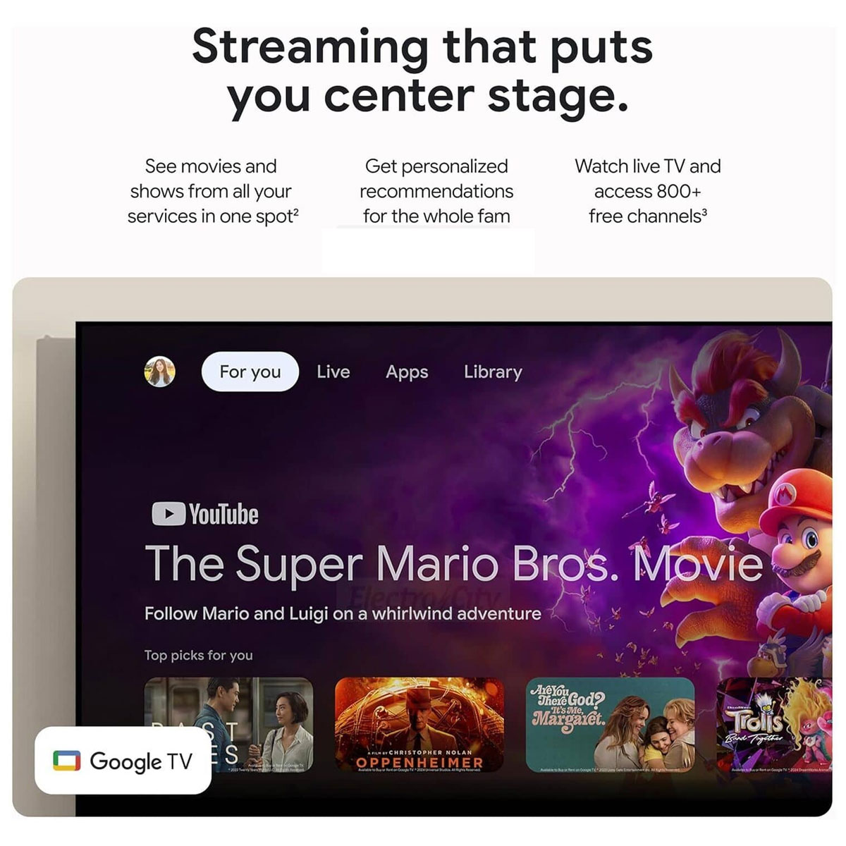 GOOGLE TV STREAMER 4K PORCELAIN HDR DOLBY VISION 32GB STORAGE 22% ...