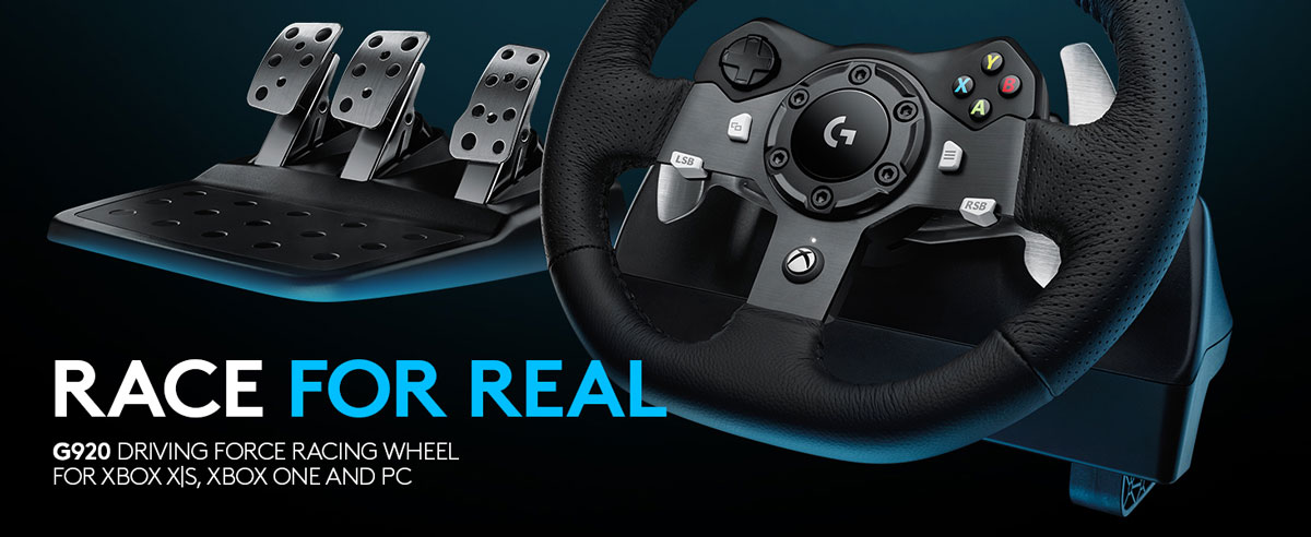LOGITECH G920 RACING WHEEL AND PEDALS DESIGNED FOR XBOX AND WINDOWS